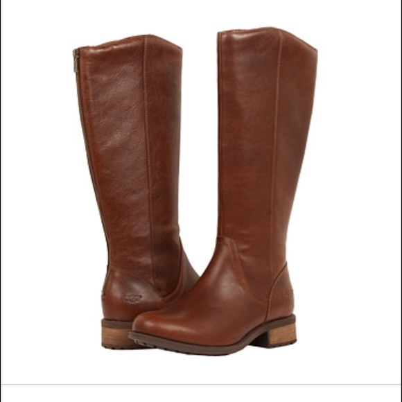 Womens Boots UGG Seldon Dark Chestnut Leather Womens Boots UGG Seldon Dark Chestnut Leather